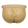 Waterproof Men's PVC Wetlook Incontinence Briefs, Khaki, 3XL view 4