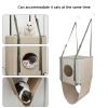 Hanging Cat Hammock Bed, 2-Tier Hammock House with Breathable Fabric view 4