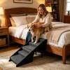 Foldable Dog Stairs, 15.7-Inch Heavy-Duty Pet Steps, Neutral Gray view 3