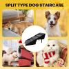 Foldable Dog Stairs, 15.7-Inch Heavy-Duty Pet Steps, Neutral Gray view 4