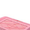 ZGUZMCMK Dog Toilet Training Tray with Grid, Puppy Potty Mat, Robust PP, 5.5 cm Raised Sides, Light Pink view 2