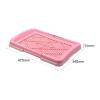 ZGUZMCMK Dog Toilet Training Tray with Grid, Puppy Potty Mat, Robust PP, 5.5 cm Raised Sides, Light Pink view 3