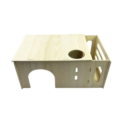 YTtkku Multifunctional Small Animal Hideout with Feeding Station and Water Dispenser