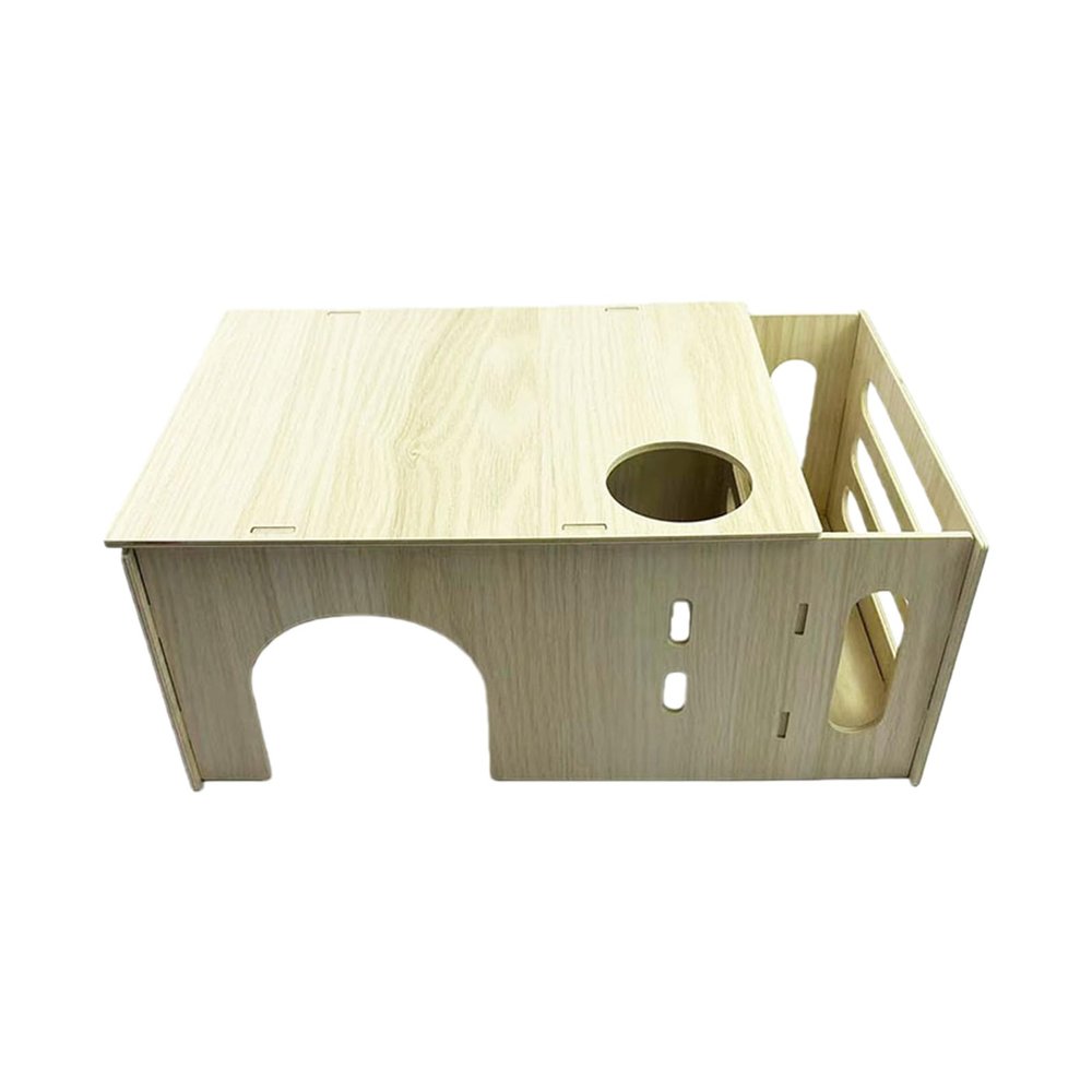 YTtkku Multifunctional Small Animal Hideout with Feeding Station and Water Dispenser