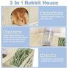 YTtkku Multifunctional Small Animal Hideout with Feeding Station and Water Dispenser view 4