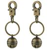 QEAS 2-Pack Retro Brass Pet Bells with Key Rings view 1