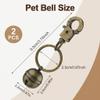 QEAS 2-Pack Retro Brass Pet Bells with Key Rings view 3