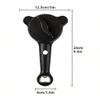 4-in-1 Adjustable Jar Opener, Multifunctional Lid Removal Tool for Jars, Bottles and Cans, Kitchen Aid for Seniors and People with Arthritis (Black) view 2