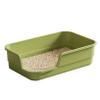 Large Open-Top Cat Litter Box with Scoop, Green view 1