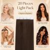 Rich Choices Tape-In Remy Human Hair Extensions, 20 Pieces, 40 cm, 30 g, #4 Medium Brown view 3