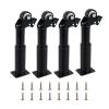 Furniture Casters, Set of 4, Height-Adjustable 17.8–25 cm, Telescoping Legs, Quiet, 360° Swivel, Removable, with Brakes view 1