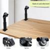 Furniture Casters, Set of 4, Height-Adjustable 17.8–25 cm, Telescoping Legs, Quiet, 360° Swivel, Removable, with Brakes view 3