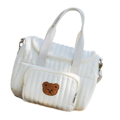 Embroidered Baby Diaper Storage Bag, Portable Multifunctional Tote