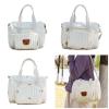 Embroidered Baby Diaper Storage Bag, Portable Multifunctional Tote view 2
