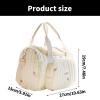 Embroidered Baby Diaper Storage Bag, Portable Multifunctional Tote view 3