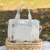 Embroidered Baby Diaper Storage Bag, Portable Multifunctional Tote view 4