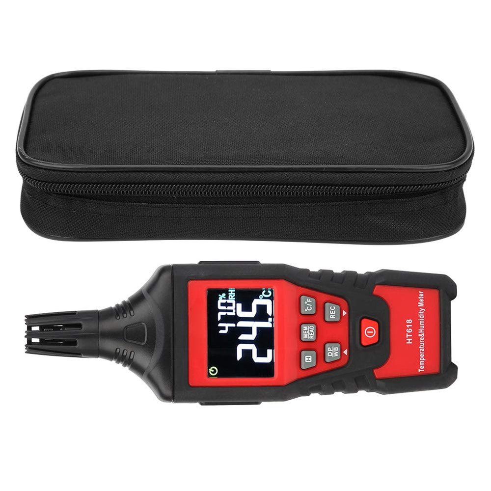 Mavaol HT618 Temperature and Humidity Meter, Portable Dual LCD Display, Indoor and Outdoor
