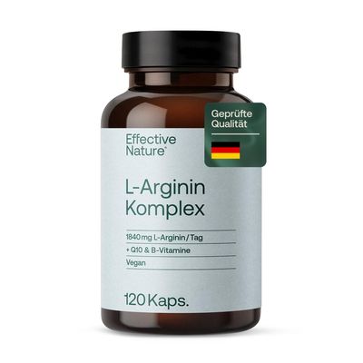 Effective Nature - L-Arginine with CoQ10 and Folic Acid - High-Dose, Vegan