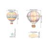TOYANDONA 9-Piece Wooden Wall Decor Set with Hot Air Balloons, Clouds and Stars for Kids' Rooms view 2