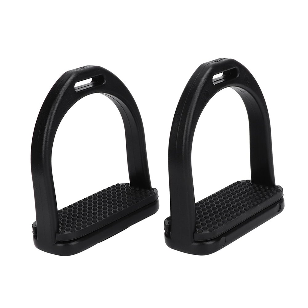 High-Strength Plastic Horse Stirrup Irons with Non-Slip Rubber Pads, 2-Pack (S 48x20x57in)