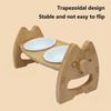 Ceramic Food Bowls for Dogs and Cats with Wooden Stand, Non-Slip, Matte Glaze, Food and Water Set, Small, White view 4
