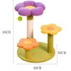 Cat Tree, Flower-Shaped Climbing Tower with Flat Post for Indoor Cats and Kittens view 2