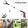 2-Piece Portable Foldable Trash Grabber Tools, Litter Picker, Reacher, Green view 2