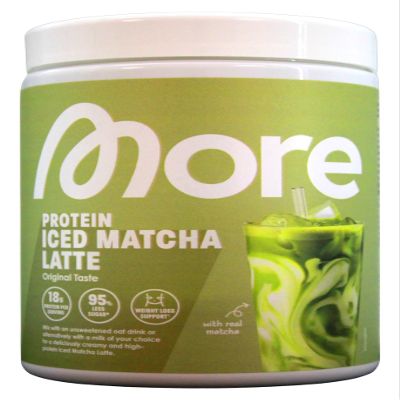 More Protein Iced Matcha Latte Drink Powder, 3 x 300 g