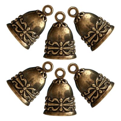 Alipis Vintage Brass Bells, 6-Piece Set for DIY Crafts and Indoor Hanging Décor