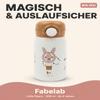 Fabelab Kids' Water Bottle 320 ml, Stainless Steel, Leakproof (Flyers Rabbit) view 2