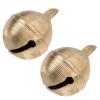 CVUTOVO Brass Pet Bells, Gold, 2-Pack, for Dogs, DIY Crafts, and Pet Collars view 1
