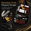 18-Piece Manicure and Makeup Set for Women in Black Zipper Case view 3