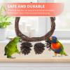 UKCOCO Parrot Hanging Toy, Grass Swing with Movable Hook for Bird Cages, Perch for Budgerigars and Parrots view 4