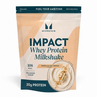 Myprotein Impact Whey Protein Milkshake, Vanilla Ice Cream | 30 Servings, 870 g | Up to 20 g Protein | Creamy, Delicious and Only 108 kcal