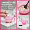 ibasenice Hair Dye Bowls, Easy to Use and Clean, Plastic, 3-Piece Set, Pink view 3