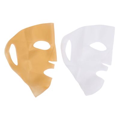 ACOGEDO Silicone Sheet Mask Cover with Ear Loops, White-Gold