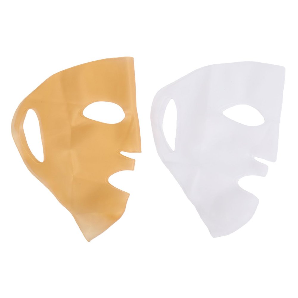 ACOGEDO Silicone Sheet Mask Cover with Ear Loops, White-Gold