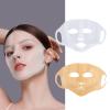 ACOGEDO Silicone Sheet Mask Cover with Ear Loops, White-Gold view 2