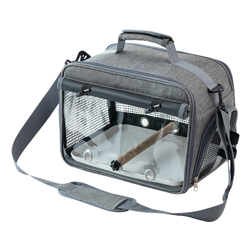 Portable, Breathable Bird Travel Bag with Removable Perch