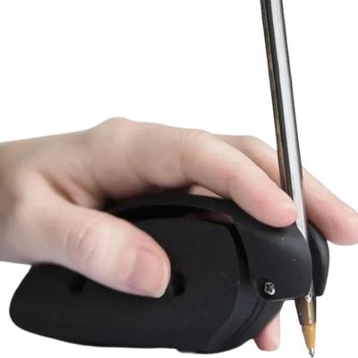 Ergonomic Writing and Drawing Aid for Left- or Right-Handed Users, Black/Orange