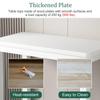 Generic Sturdy 2-Tier Aquarium Stand for Living Room, Heavy-Duty Aquarium Table and Reptile Shelf, White Steel Frame with Wood Shelf (Light Brown, 80 x 40 cm) view 4
