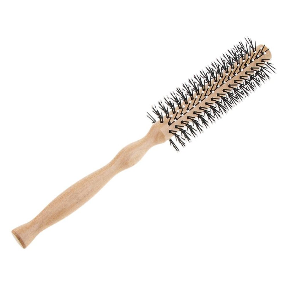 Wooden Round Hair Brush for Detangling and Volumizing