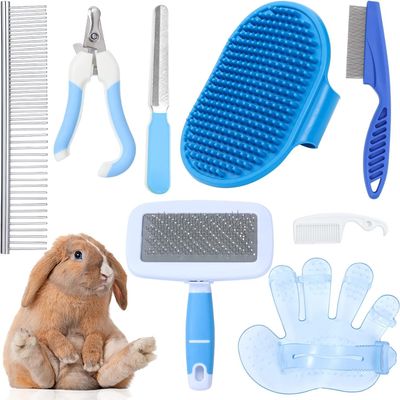 8-Piece Grooming Kit for Rabbits and Small Pets