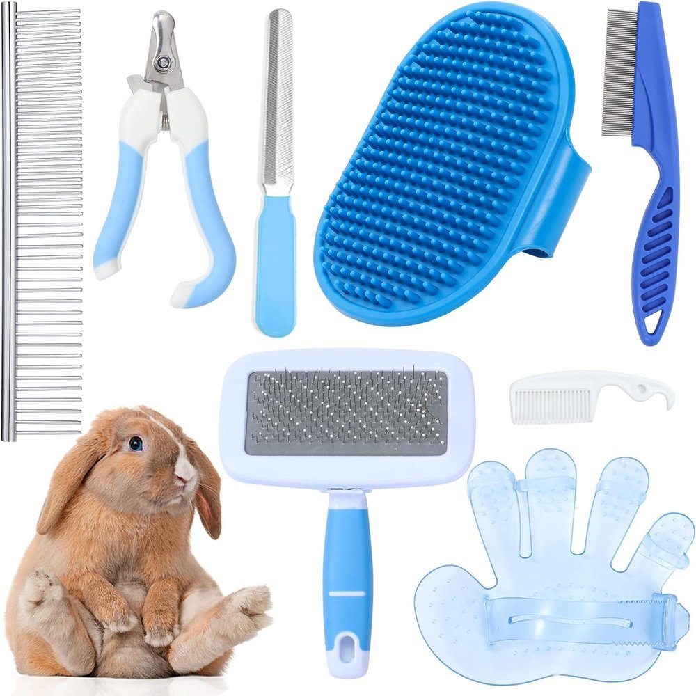 8-Piece Grooming Kit for Rabbits and Small Pets