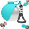 2-in-1 Portable Dog Water Bottle for Small Dogs, 285 mL, Stainless Steel & Foldable Silicone Bowl, Leak-Proof, Blue view 1