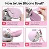 2-in-1 Portable Dog Water Bottle for Small Dogs, 285 mL, Stainless Steel & Foldable Silicone Bowl, Leak-Proof, Blue view 2