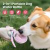 2-in-1 Portable Dog Water Bottle for Small Dogs, 285 mL, Stainless Steel & Foldable Silicone Bowl, Leak-Proof, Blue view 4