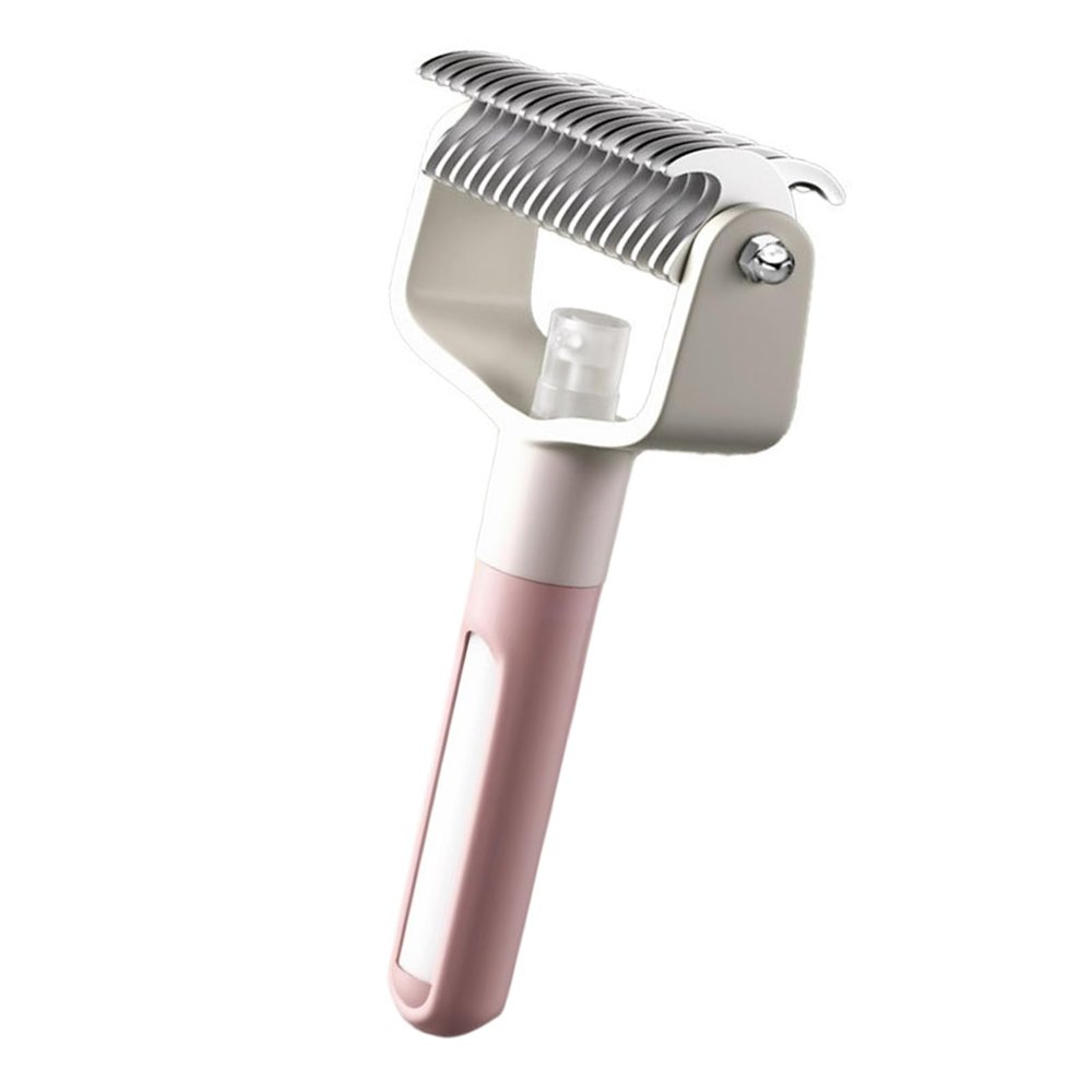 Massaging Pet Hair Brush with Spray Device