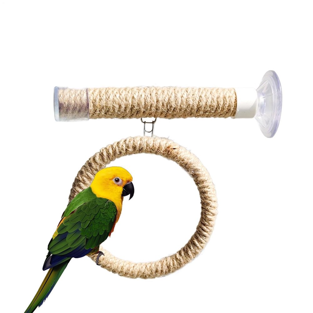 Portable Window-Mount Bird Perch with Suction Cup