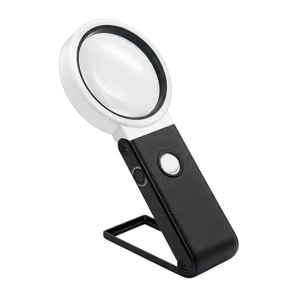 25X LED Magnifying Glass with Stand, Hands-Free